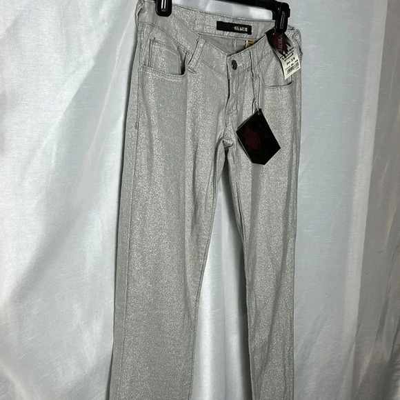 RARE VTG NWT SILVER SALVAGE LOW RISE ,SKINNY SHINY women s jeans size 4,6 & 10 - Picture 4 of 15